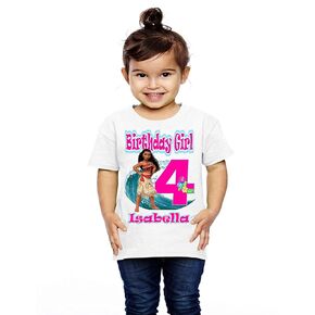 Custom Birthday Shirt with Any Name and Age Matching Family Moana Birthday Shirt Girl party Personalized Birthday Shirts
