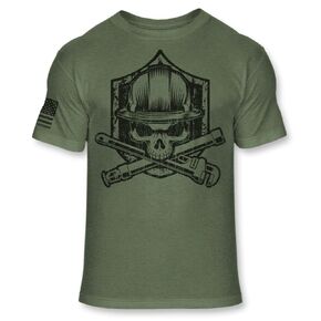 Sprinkler Fitter Grim Reaper Skull Shirt - Sprinkler Fitting Jolly Roger Skull T-Shirt - Sprinkler System Fitter Skull Crossbones Tee - A162