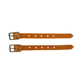 Kilt Extenders Light Brown Leather Antique Brass Buckle (3/4 inch, 2pc.)