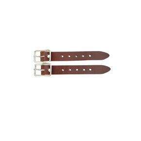 Kilt Extenders Dark Brown Leather Nickel Buckle (3/4 inch, 2 pc.)