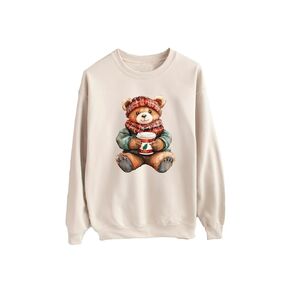 Cozy Christmas Teddy Bear Sweatshirt, Festive Winter Pullover with Adorable Bear, Cute Holiday Sweater for Women and Men, Perfect Christmas Gift for Family, Friends, Xmas Gift