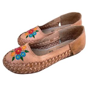 Calzado Daviana Huarache-Ballerina Artesanal Hecho en Mexico de Piel Creado A Mano ، (Natural) (Multicolor) (Brown)-نظام حجم الأحذية الأمريكي ، البالغين ، النساء ، الرقم ، 5-10 (7 ، Ballerina ، Natural)