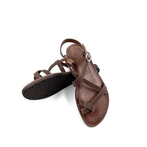 Brown Strappy Leather Sandals for Women, Greek Womens Sandals from Genuine Leather, Vintage Woman Summer Sandals Brown, Sandals with Strap (11)