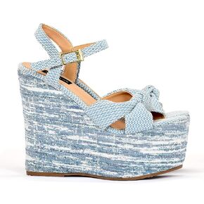 Sábates Lino Baby Blue Printed Platform Sandal for Women (9)