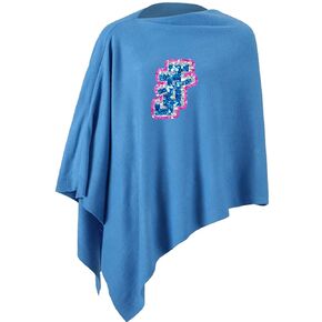 Poncho Shawl BLUE Jack and Jill of America Inc | JJOA Sweater JnJ Wrap | Gift for Her Mom