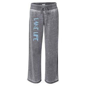 Lake Life Women's Sweatpants Lake Life Pant Ultra Soft Burnout Lightweight, Dark Grey Life (XL, Navy Blue-Matte)