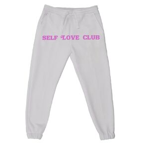 Self Love Club Unisex Women Jogger Sweatpants (Grey, Medium)