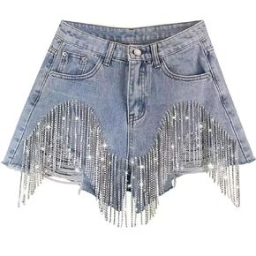 Furinfashion Tue1 Summer New Pure Color Sexy Sexy Cross-Border Women's Pants (L ، Blue)