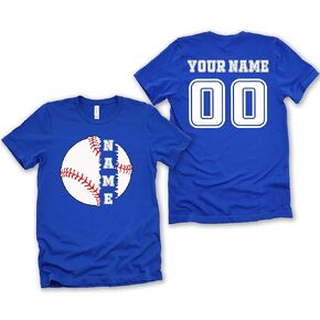 Two Sided Baseball Tshirt with Custom Number and Name, Sports Shirt, Custom Baseball Shirt, Personalized Baseball Gifts, Baseball Team Shirt