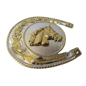 Western Cowboy Belt Buckle Horseshoe Shape Men or Women Belt Buckles