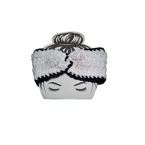 Crocheted Ear Warmer/Head Band - Black and White