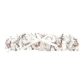 Camouflage White Satin Wedding Toss Bridal Garter - Double Heart Charm