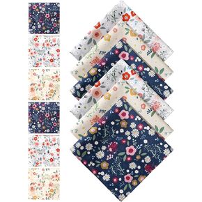 Handkerchief for Women Cotton Women Handkerchiefs Floral Ladies Handkerchief Cotton Ladies Hankies Printed Women's Hankies