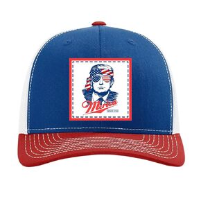 Donald Trump Merica (Blue, Red and White Richardson 112 Hat) (Square Patch)