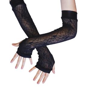 Black widow spider Fingerless Gloves For Cosplay Costumes