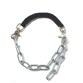 goat show collar with chain black, optional goat lead