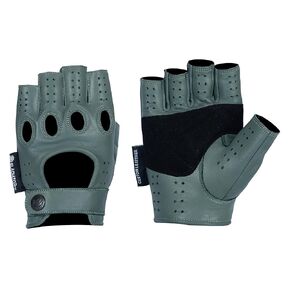 Designer Driving Gloves Fingerless Gray by Gladiator Polo (2X-Large)