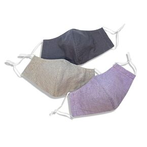 Three Pack of Reusable Face Masks - Super Soft Face Mask Made with Breathable Cotton, Adjustable Mask, Washable Cloth Mask - Adult Face Masks For Women and Men - Fabric Mask, 100% Cotton Mask
