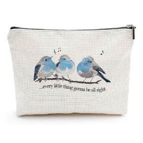 Inspirational Quote Makeup Bag, Watercolor Birds Inspirational Cosmetic Bag, Affirmations Gifts, Encouragement Gifts for Women, Friend Gifts, Birthday Gifts for Women, Sister Gifts