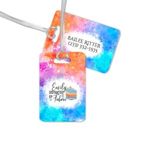 Easily Distracted by Fabric - Funny Quilting Theme Luggage Tag