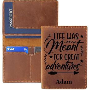 Personalized Passport Holder, Handmade Travel Wallet, Passport Cover with Card and Ticket Slot, Genuine Leather, Passport Case, Wallet for Passports