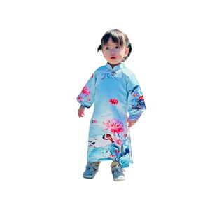 D5 Blue Lotus Serenity Girl Ao Dai | Áo Dài Bé gái | Ao dai Vietnam Vietnamese Traditional Ao Dai For Women | Ao Dai For Women, Vietnamese Dress For Women, Ao Dai Dress For Women Blue ao dai (Size 8)