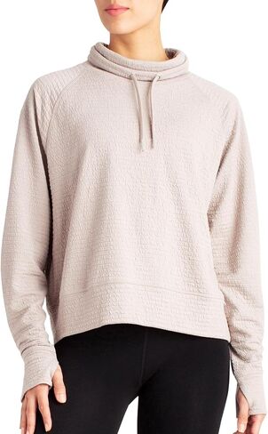 Danskin Women's Funnel Neck Textured Pullover Top in Saudi Arabia