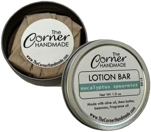 Lotion Bar Moisturizer with Beeswax and Shea Butter for Dry Skin 1 Ounce (Eucalyptus Spearmint) in Kuwait