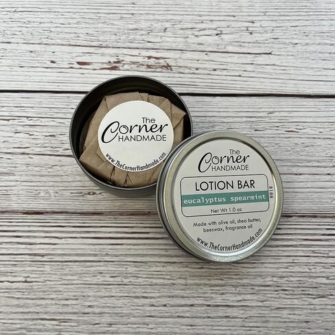 Lotion Bar Moisturizer with Beeswax and Shea Butter for Dry Skin 1 Ounce (Eucalyptus Spearmint) in Kuwait