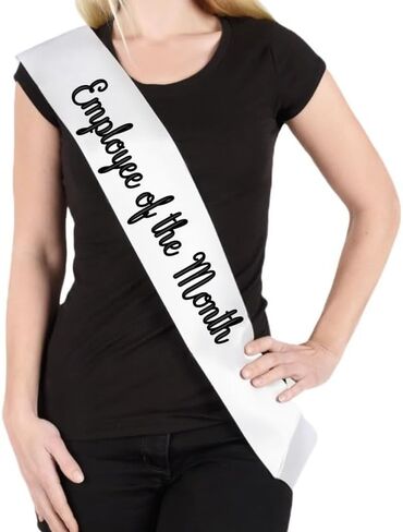 موظف في الشهر SASH - RIBBON SASH للحصول على هدايا تقدير الموظفين - موظف مثالي من إكسسوارات هدايا الشهر لأحداث التعرف على المكاتب (موظف في الشهر) in Kuwait