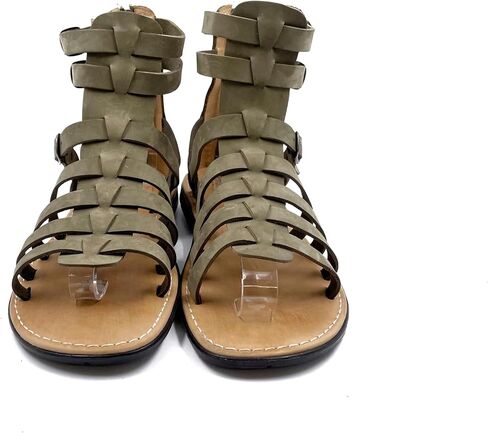 Khaki Gladiator Sandals for Men, Ancient Roman Gladiator Sandals form Genuine Leather, Handmade Mens Leather Sandals, Mens Gladiators Khaki (10) in Saudi Arabia