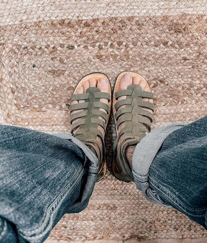 Khaki Gladiator Sandals for Men, Ancient Roman Gladiator Sandals form Genuine Leather, Handmade Mens Leather Sandals, Mens Gladiators Khaki (10) in Saudi Arabia
