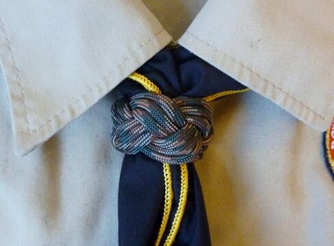 Neckerchief Slide Woggle for Scouts Paracord Turks Head Knot Camoflauge by KNOTS SO FAST (Camo Tan) in Kuwait