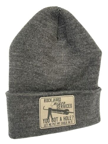 Rock Harding Caulking Services Leather Trucker Snapback Hat - 112 Trucker Hat - قبعات سائق شاحنة غير لائقة - هدايا عيد ميلاد للرجال - هدايا ذوي الياقات الزرقاء المضحكة للرجال (أسود) in Kuwait