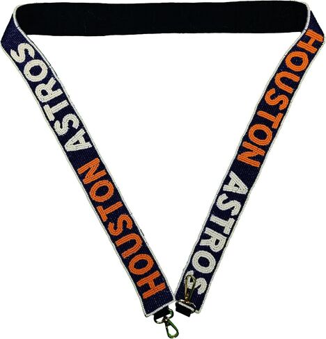 Astros Handmade Embroidery Beaded Purse Starp For Game Day, Crossbody, Handbag Replacement (astro orange) in Saudi Arabia