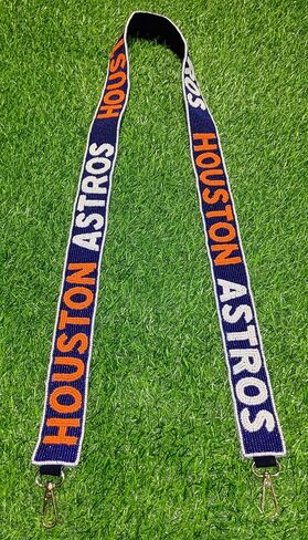 Astros Handmade Embroidery Beaded Purse Starp For Game Day, Crossbody, Handbag Replacement (astro orange) in Saudi Arabia