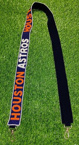 Astros Handmade Embroidery Beaded Purse Starp For Game Day, Crossbody, Handbag Replacement (astro orange) in Saudi Arabia