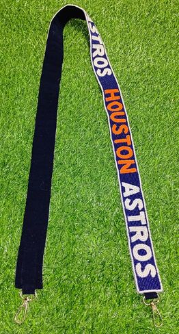 Astros Handmade Embroidery Beaded Purse Starp For Game Day, Crossbody, Handbag Replacement (astro orange) in Saudi Arabia