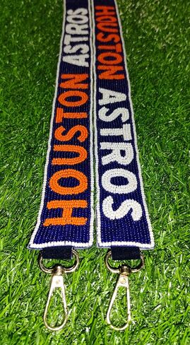 Astros Handmade Embroidery Beaded Purse Starp For Game Day, Crossbody, Handbag Replacement (astro orange) in Saudi Arabia