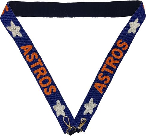 Astros Handmade Embroidery Beaded Purse Starp For Game Day, Crossbody, Handbag Replacement (astro orange) in Saudi Arabia