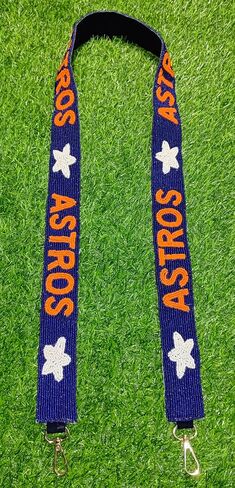 Astros Handmade Embroidery Beaded Purse Starp For Game Day, Crossbody, Handbag Replacement (astro orange) in Saudi Arabia