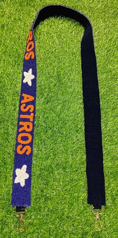 Astros Handmade Embroidery Beaded Purse Starp For Game Day, Crossbody, Handbag Replacement (astro orange) in Saudi Arabia