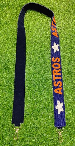 Astros Handmade Embroidery Beaded Purse Starp For Game Day, Crossbody, Handbag Replacement (astro orange) in Saudi Arabia