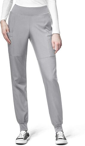 WonderWink W123 Women's 5555 Comfort Waist Jogger Pant (Grey, 1X-Large Tall) in Saudi Arabia