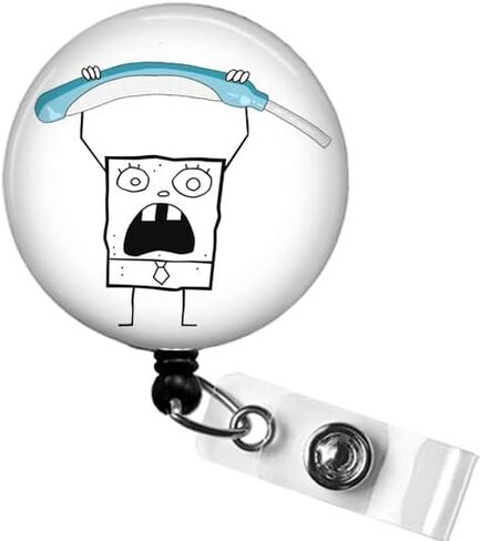 Me Hoy Minoy Badge Reel – Funny DoodleBob ID Clip for Nurses, Hospital Staff, Long-Term Care, Geriatrics, Medical Assistant, Aides, CNA Gift, Sponge Meme Badge in Saudi Arabia