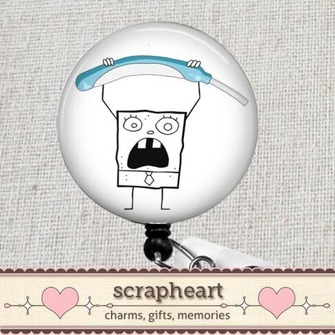 Me Hoy Minoy Badge Reel – Funny DoodleBob ID Clip for Nurses, Hospital Staff, Long-Term Care, Geriatrics, Medical Assistant, Aides, CNA Gift, Sponge Meme Badge in Saudi Arabia