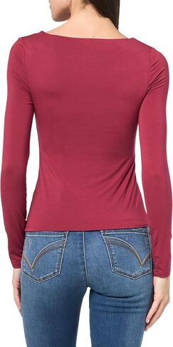 GUESS Women's Long Sleeve Twisted Yoke MENA Top in Saudi Arabia
