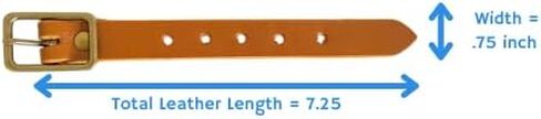 Kilt Extenders Light Brown Leather Antique Brass Buckle (3/4 inch, 2pc.) in Saudi Arabia