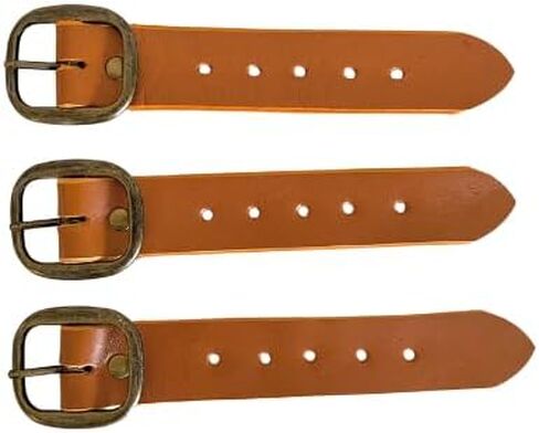 Kilt Extenders Light Brown Leather Antique Brass Buckle (3/4 inch, 2pc.) in Saudi Arabia