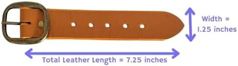 Kilt Extenders Light Brown Leather Antique Brass Buckle (3/4 inch, 2pc.) in Saudi Arabia